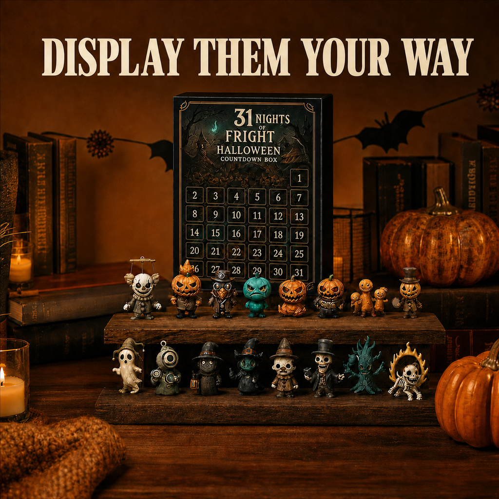 🎃50% off👻31 Nights of Fright Halloween Calendar with Mini Figurines