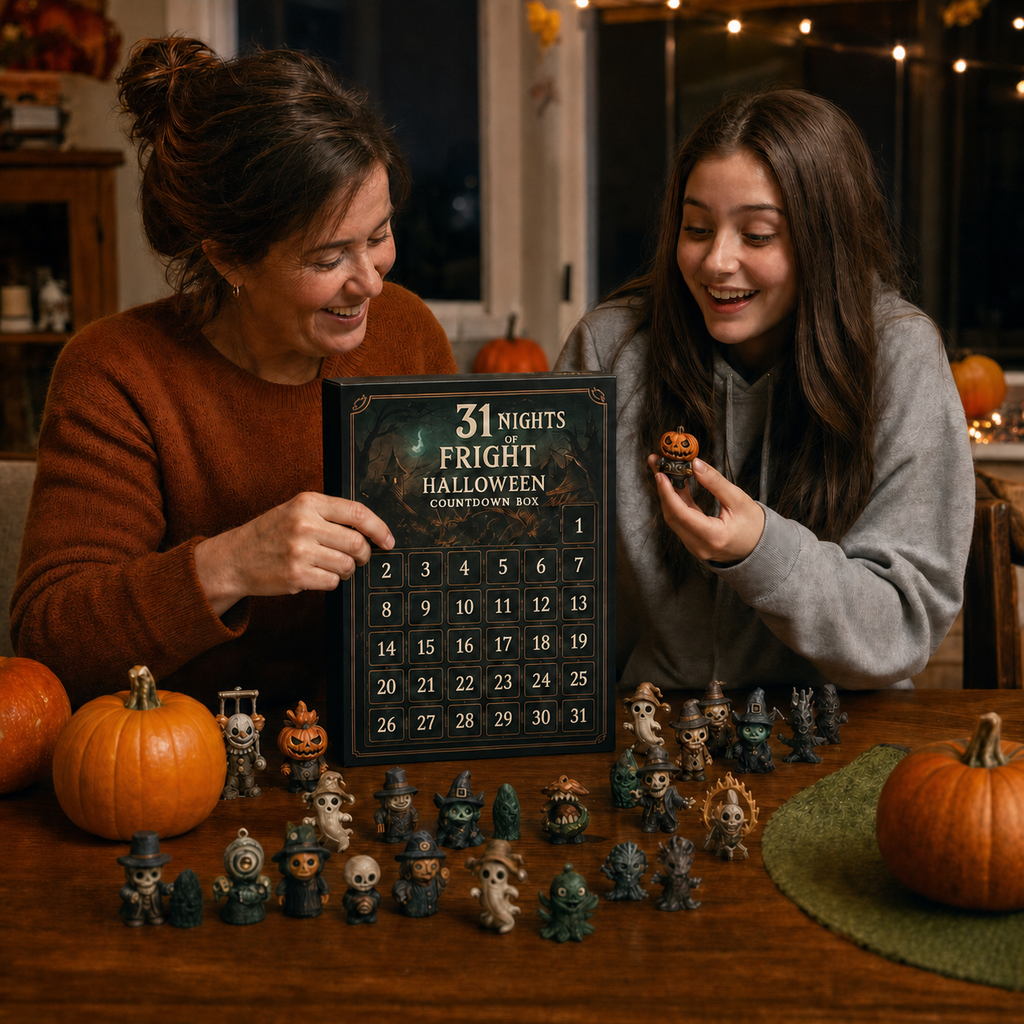 🎃50% off👻31 Nights of Fright Halloween Calendar with Mini Figurines