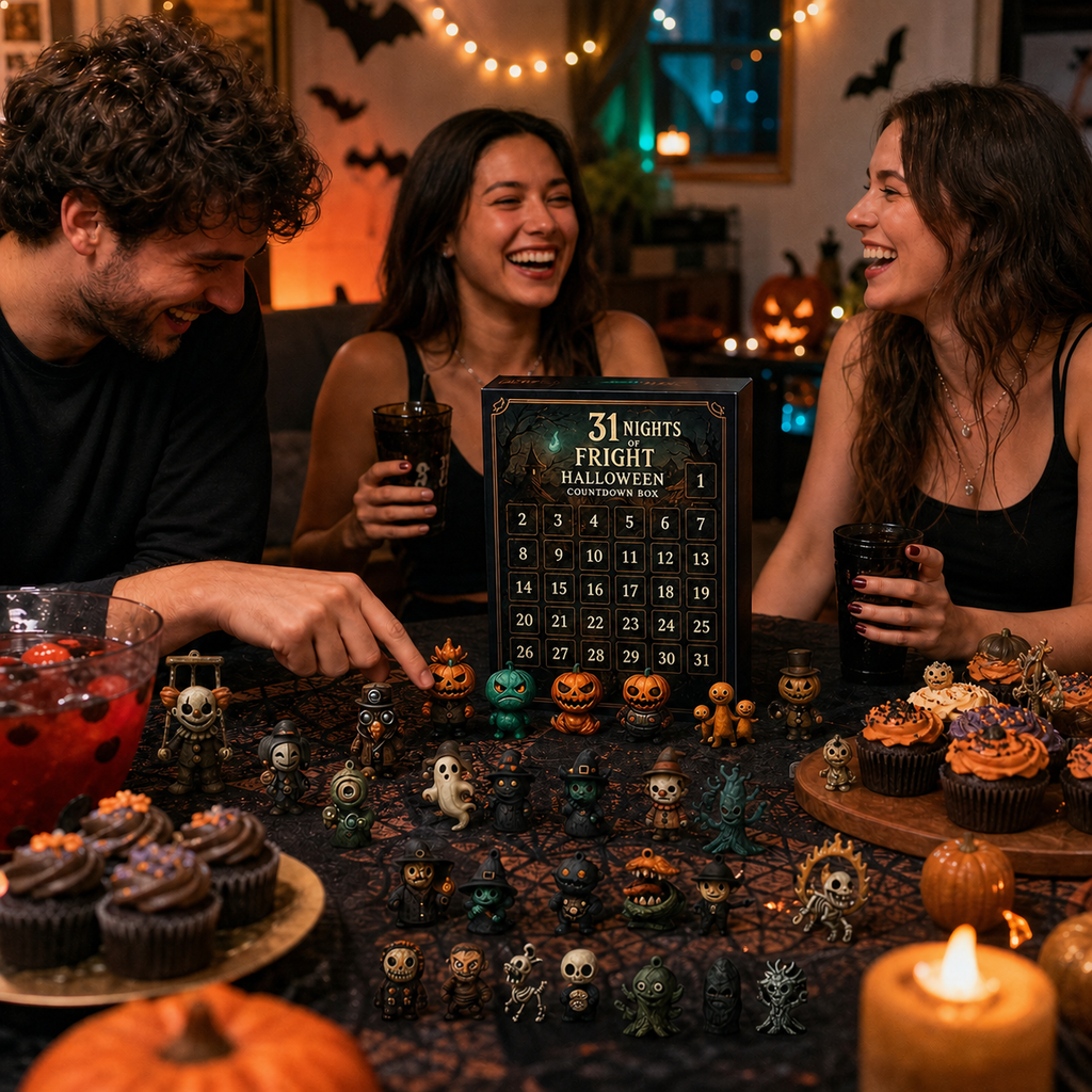 🎃50% off👻31 Nights of Fright Halloween Calendar with Mini Figurines