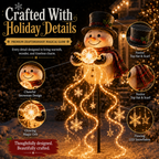 🎄49.99% OFF🎄 Snowman Magic Fountain™-Flowing Snowflake LED Christmas Garden Light❄️