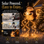 🎄49.99% OFF🎄 Snowman Magic Fountain™-Flowing Snowflake LED Christmas Garden Light❄️