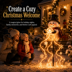🎄49.99% OFF🎄 Snowman Magic Fountain™-Flowing Snowflake LED Christmas Garden Light❄️
