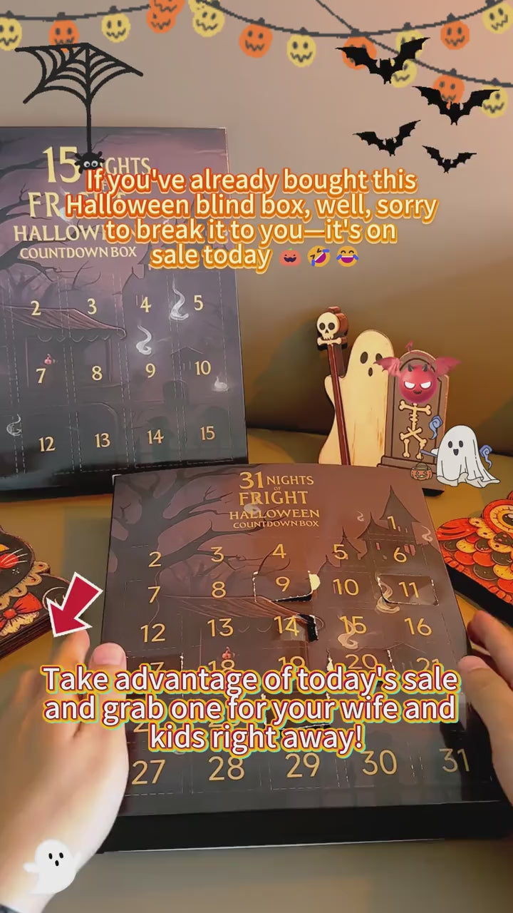 🎃50% off👻31 Nights of Fright Halloween Calendar with Mini Figurines