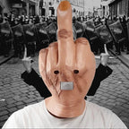 Funny contempt middle finger full head mask